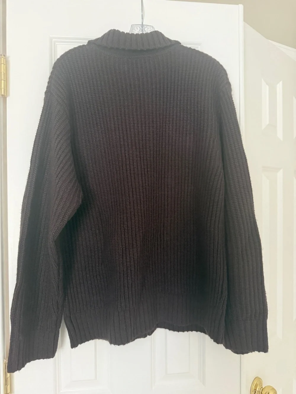 Carhartt Dark Brown Ribbed Zip Front Knit Jacket - Picture 4 of 6